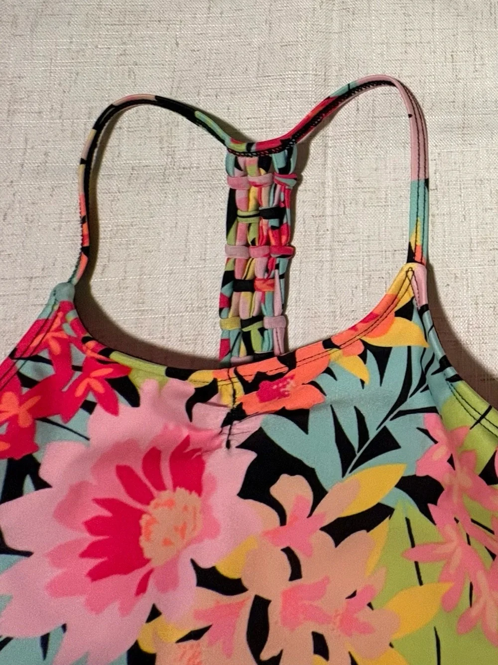 Art Class Girls floral swimsuit
